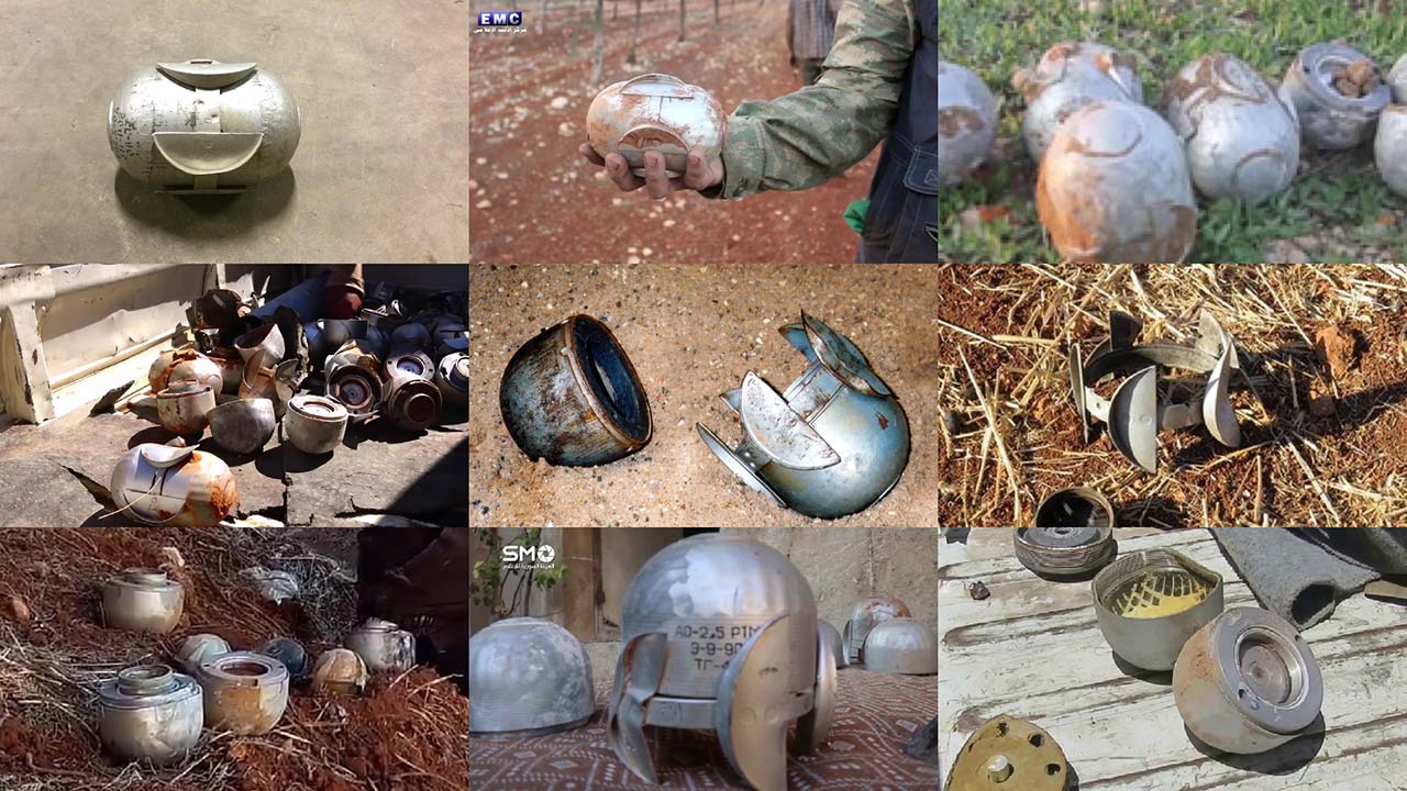 Verified images of the AO-2.5RT cluster munition.