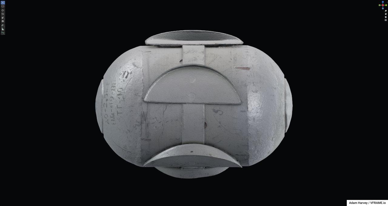 AO-2.5RT submunition 3D model created using photogrammetry